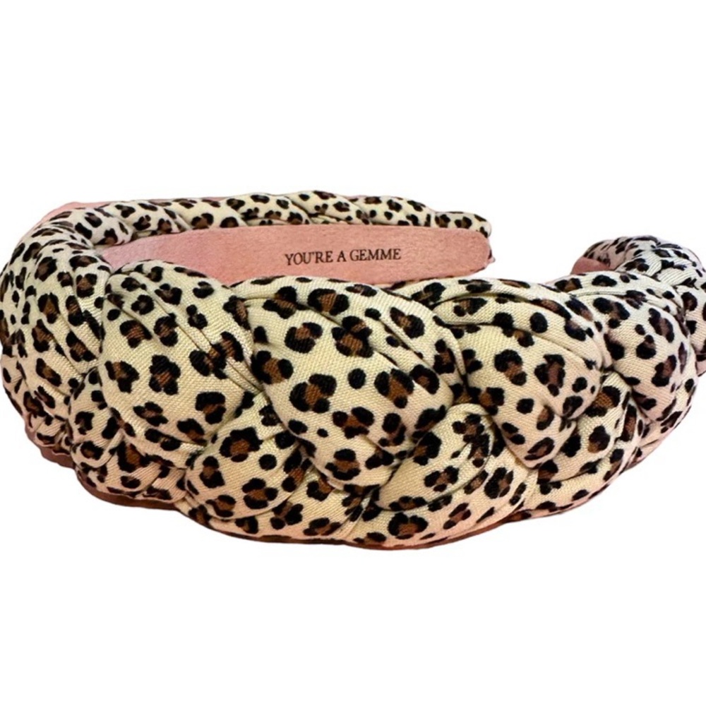✨BOHEMIAN GEMME✨Braided Leopard Headband, NWOT ⭐️